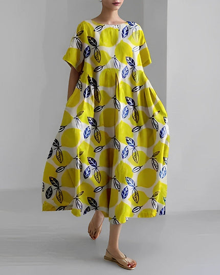 Jacklyn | Women Relaxed Style Flower Midi Dress