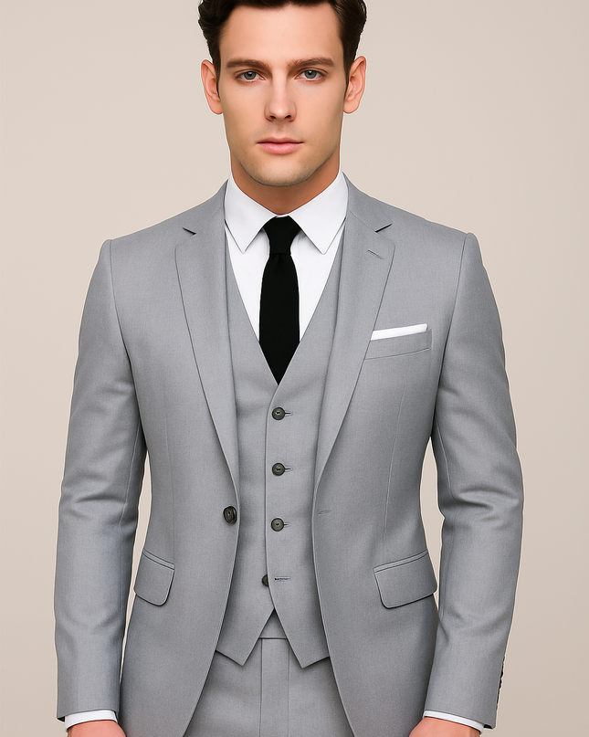 Men's 3-Piece Formal Slim Fit Suit - Single Breasted