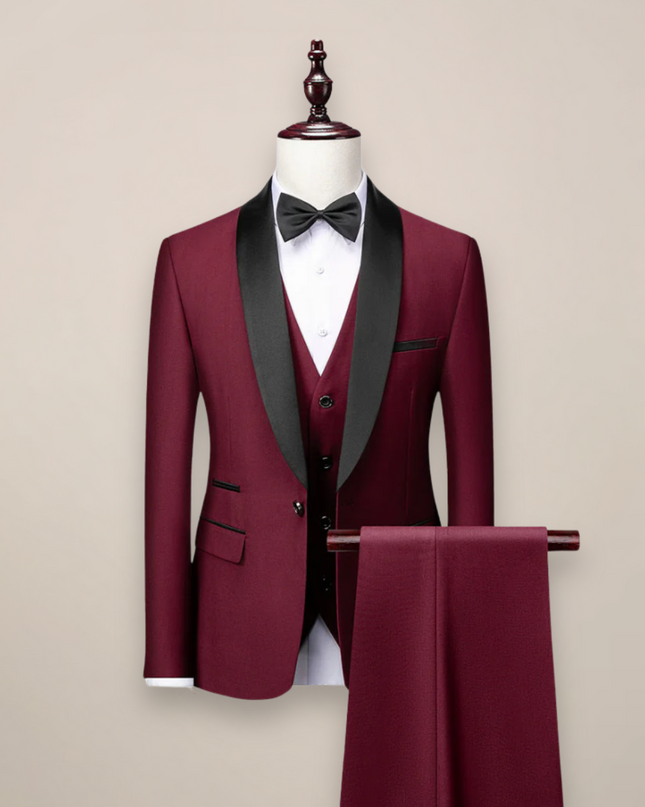 Men’s 3-Piece Slim Fit Tuxedo – Tailored Sophistication for Formal Occasions