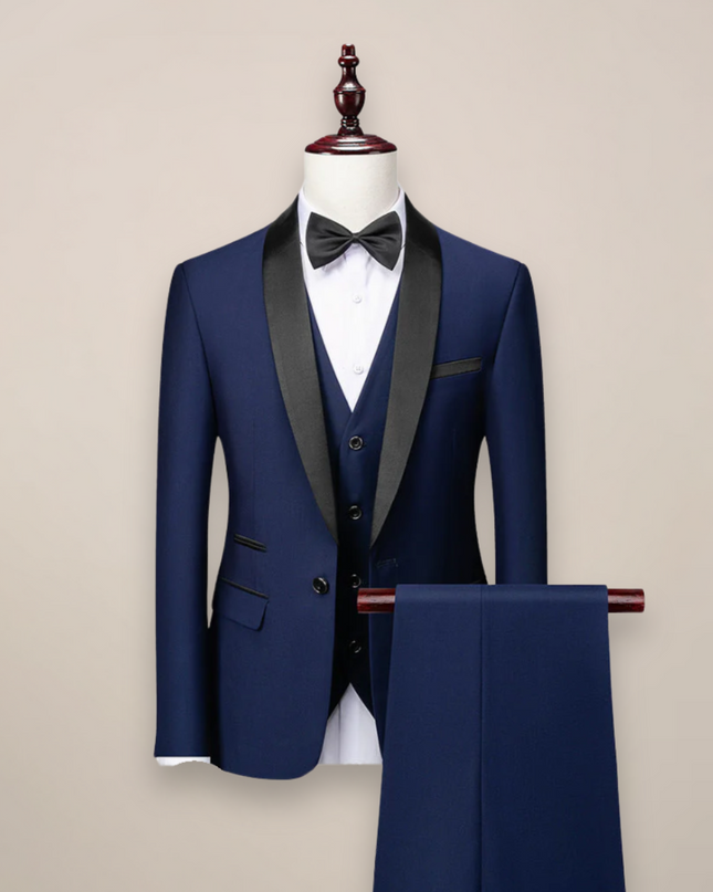 Men’s 3-Piece Slim Fit Tuxedo – Tailored Sophistication for Formal Occasions