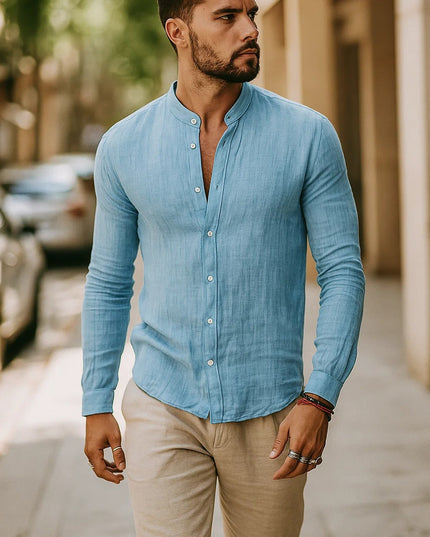 Men’s 3/4 Sleeve Casual Shirt – Relaxed Fit for Effortless Style