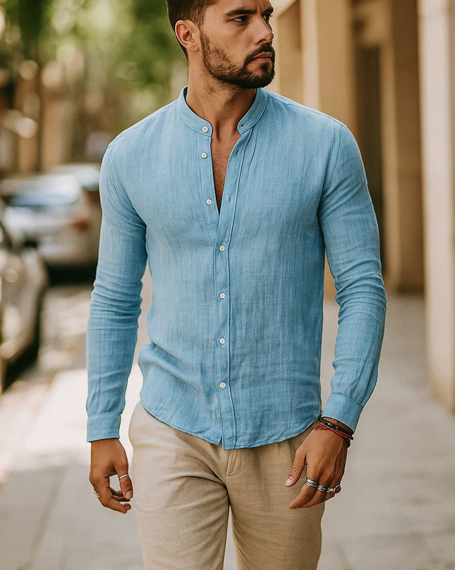 Men’s 3/4 Sleeve Casual Shirt – Relaxed Fit for Effortless Style