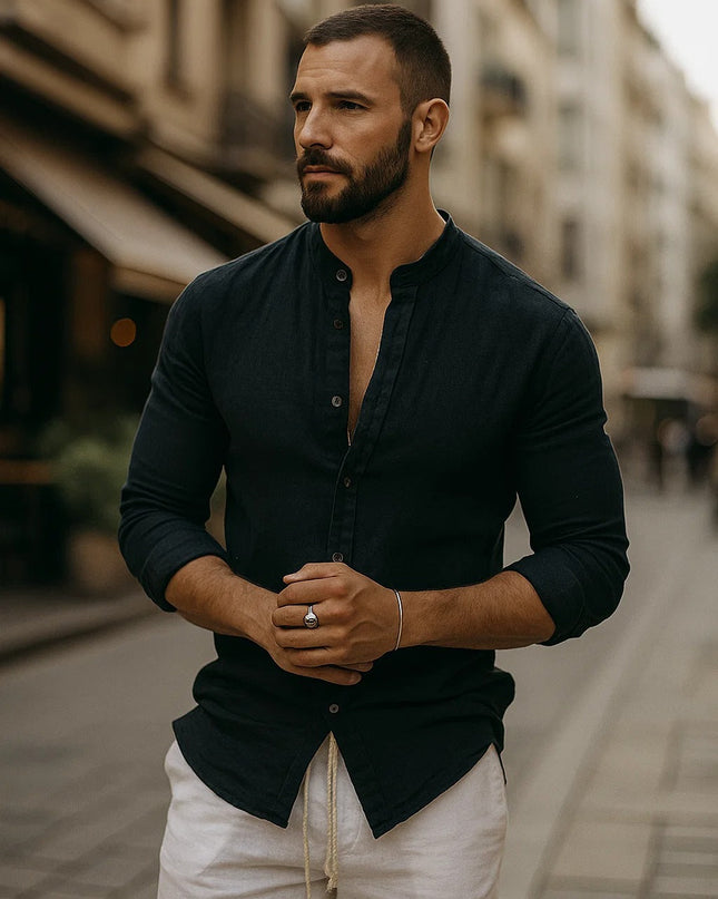 Men’s 3/4 Sleeve Casual Shirt – Relaxed Fit for Effortless Style