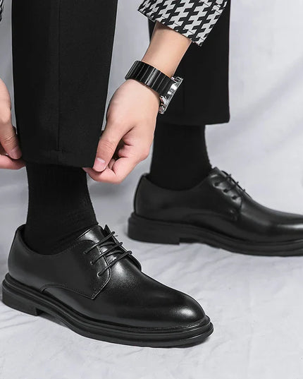 Men’s Black Patent Derby Dress Shoes – Formal Gloss Dress Foot Wear
