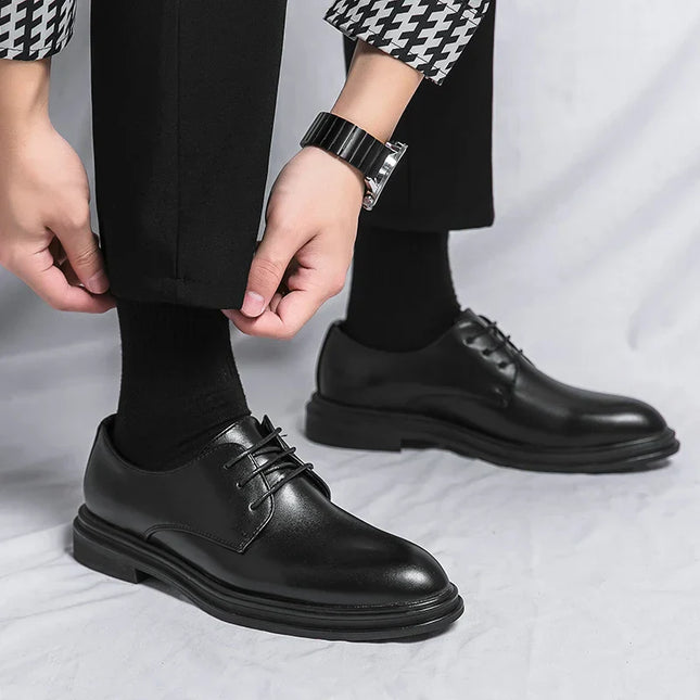 Men’s Black Patent Derby Dress Shoes – Formal Gloss Dress Foot Wear