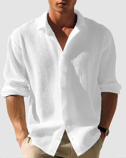 Men’s Button-Down Shirt – Relaxed Fit for Summer Comfort