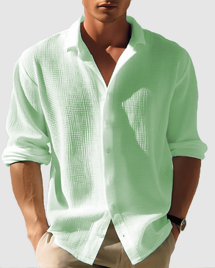 Men’s Button-Down Shirt – Relaxed Fit for Summer Comfort