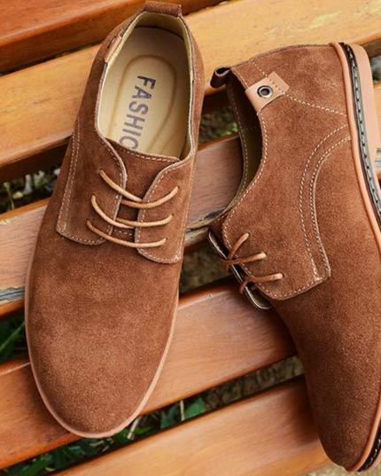 Men’s Classic Dress Shoes – Timeless Round-Toe Design with Refined Detailing