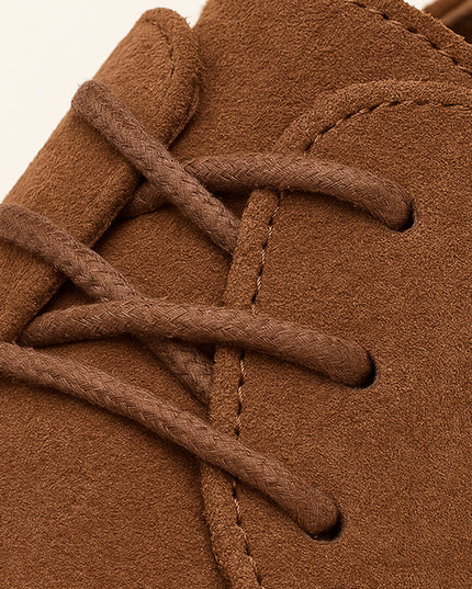 Men’s Classic Lace-Up Dress Shoes – Smart Suede Design for Weddings and Formal Occasions