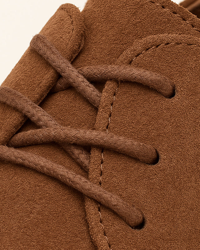 Men’s Classic Lace-Up Dress Shoes – Smart Suede Design for Weddings and Formal Occasions