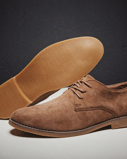Men’s Classic Lace-Up Dress Shoes – Smart Suede Design for Weddings and Formal Occasions