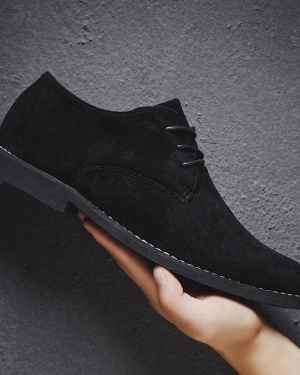 Men’s Classic Lace-Up Dress Shoes – Smart Suede Design for Weddings and Formal Occasions