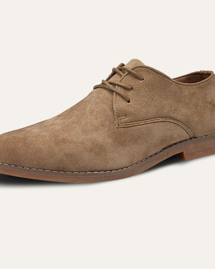 Men’s Classic Lace-Up Dress Shoes – Smart Suede Design for Weddings and Formal Occasions