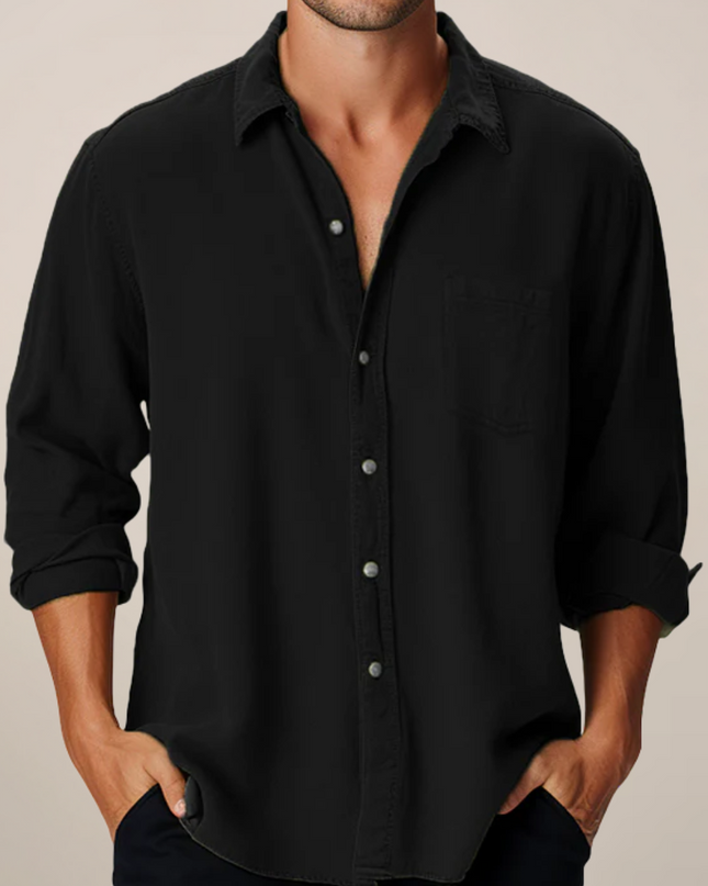 Men’s Classic Long Sleeve Shirt – Smart Button-Up for Everyday Style