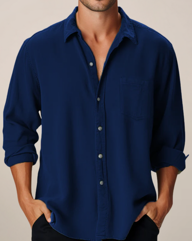 Men’s Classic Long Sleeve Shirt – Smart Button-Up for Everyday Style