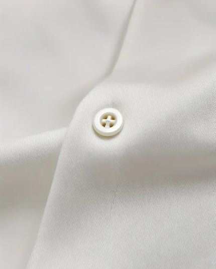 Men’s Classic White Dress Shirt – Slim Fit Long Sleeve