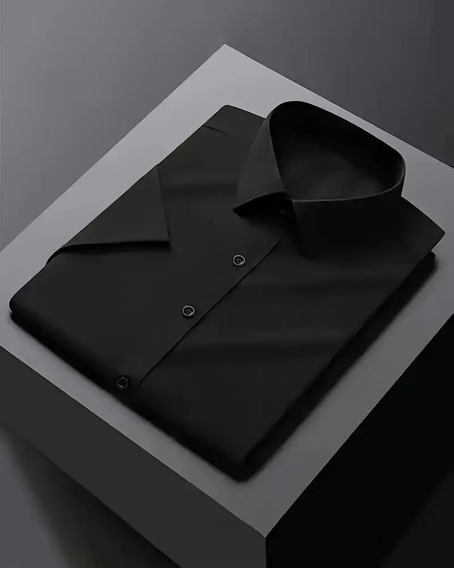 Men’s Classic White Dress Shirt – Slim Fit Long Sleeve