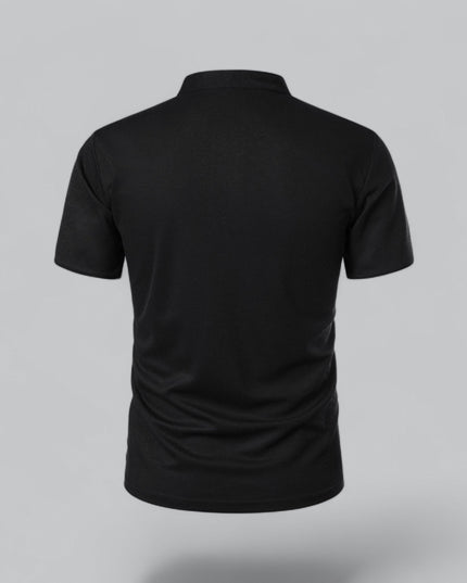 Men’s Collarless Polo Shirt – Timeless Old Money Style Essential