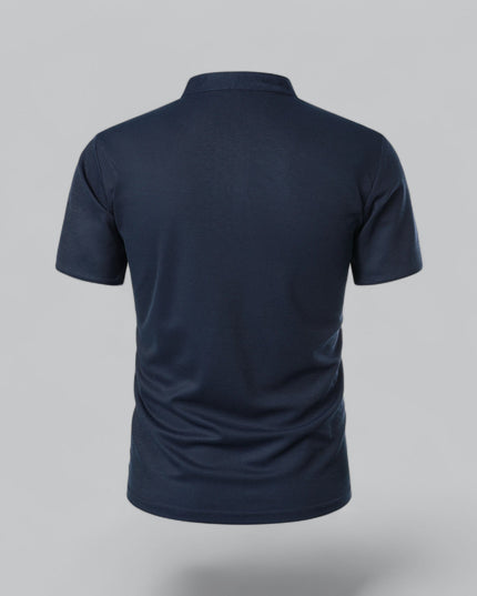 Men’s Collarless Polo Shirt – Timeless Old Money Style Essential