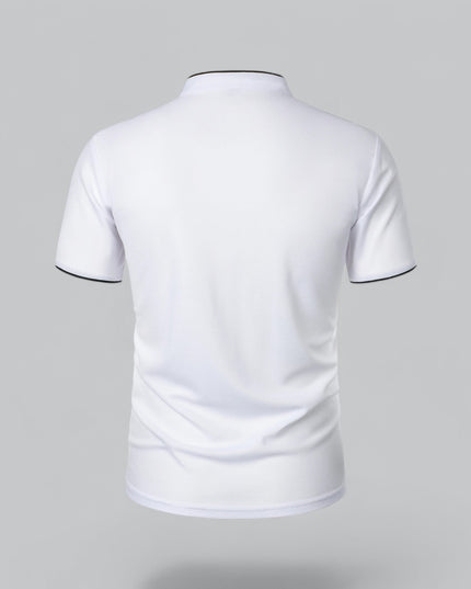 Men’s Collarless Polo Shirt – Timeless Old Money Style Essential