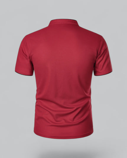 Men’s Collarless Polo Shirt – Timeless Old Money Style Essential