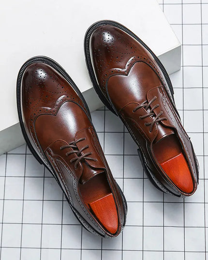 Men’s Formal Dress Shoes – Brock Cut – Rounded Toe