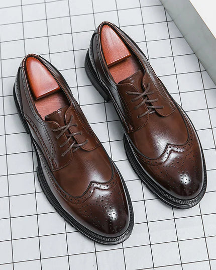 Men’s Formal Dress Shoes – Brock Cut – Rounded Toe