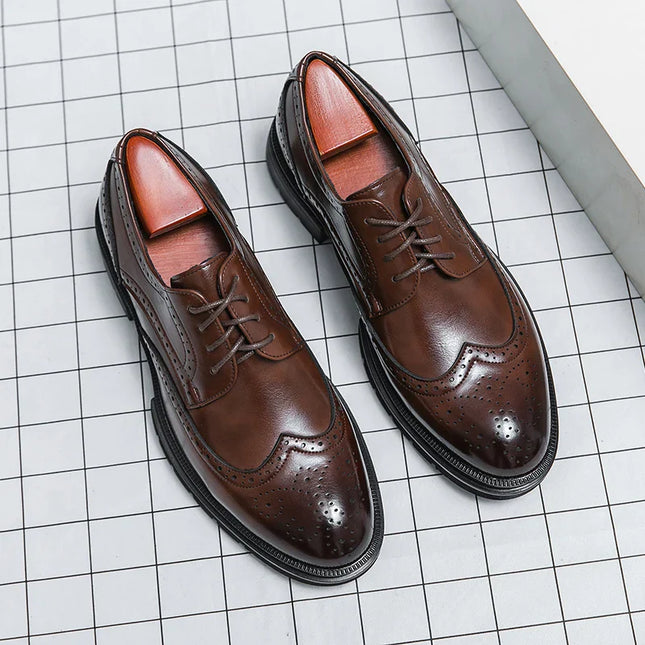 Men’s Formal Dress Shoes – Brock Cut – Rounded Toe