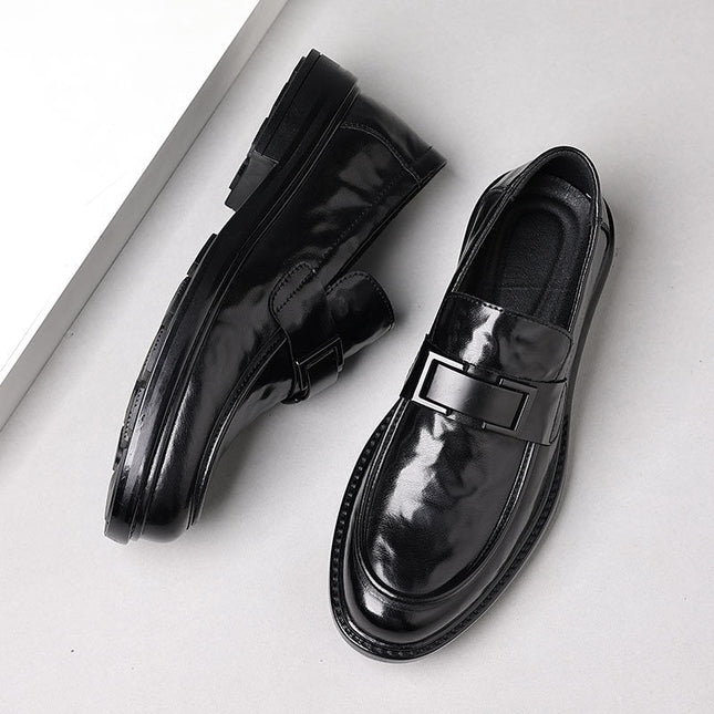 Men’s Formal Slip-On Dress Shoes – Round Toe – Polished Finish