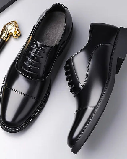 Men’s Glossy Oxfords – Classic Lace-Up Business Shoes