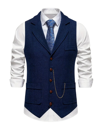 Men’s Herringbone Waistcoat – All-Season