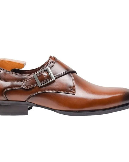 Men’s Italian Monk Strap Dress Shoes – Classic Buckle Detail