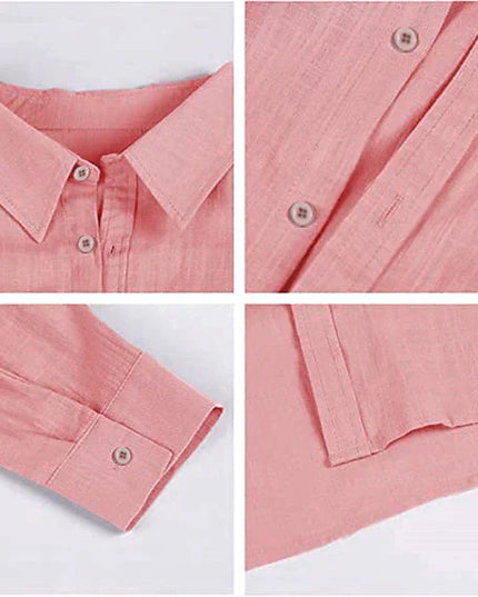 Men’s Linen Long Sleeve Shirt – Spring, Summer