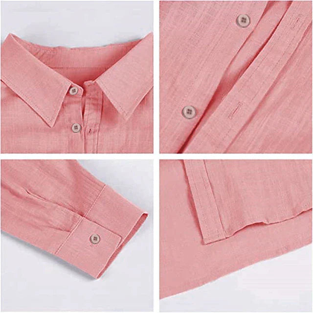 Men’s Linen Long Sleeve Shirt – Spring, Summer