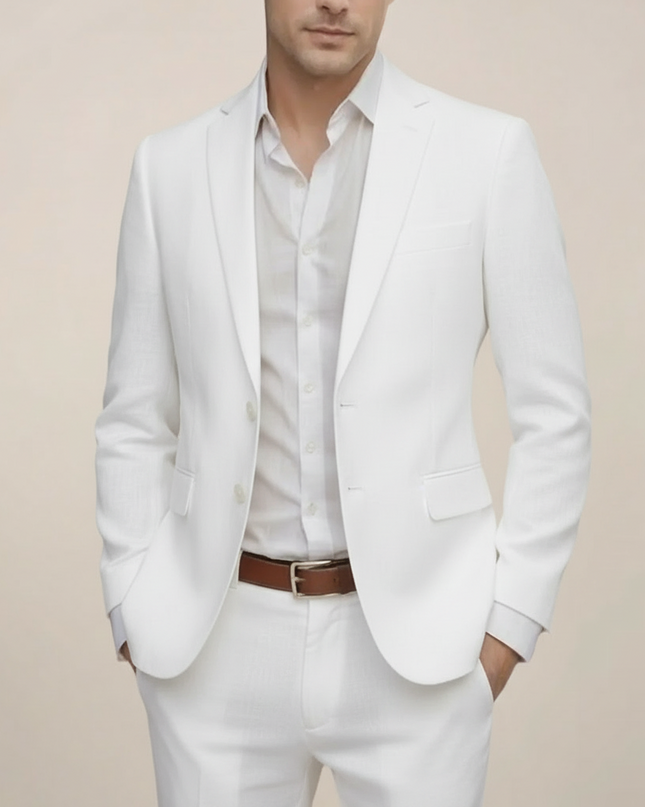 Men’s Linen Suit – Lightweight Two-Piece Summer Formal Wear