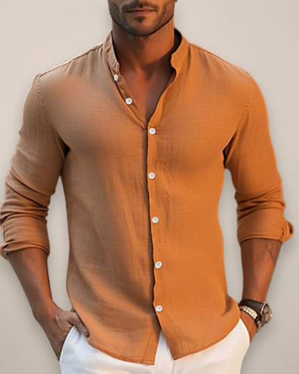 Men’s Linen Summer Shirt – Short Sleeve Casual Button-Up for Sophisticated Look