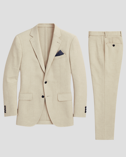 Men's Linen Summer Suit – Structured Two-Piece for Refined Warm-Weather Dressing