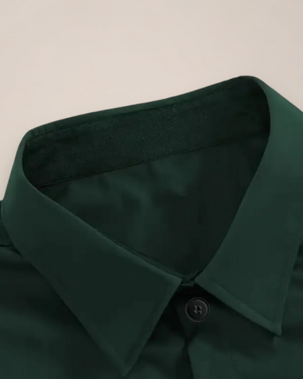 Men’s Long-Sleeve Shirt – Classic Notched Collar, Versatile Smart Style