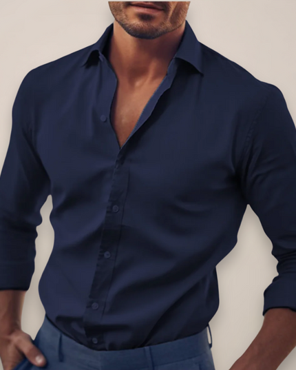 Men’s Long Sleeve Shirt – Smart Button-Up in Classic Colours