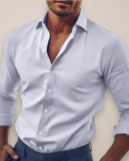 Men’s Long Sleeve Shirt – Smart Button-Up in Classic Colours
