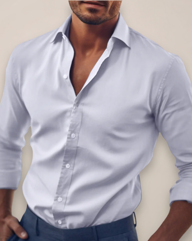 Men’s Long Sleeve Shirt – Smart Button-Up in Classic Colours