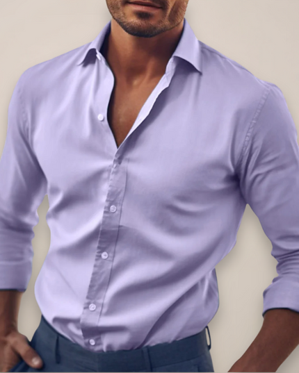 Men’s Long Sleeve Shirt – Smart Button-Up in Classic Colours