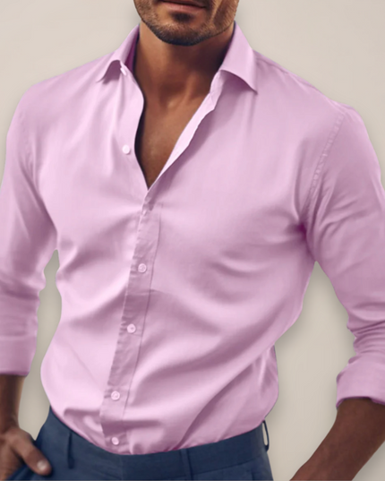 Men’s Long Sleeve Shirt – Smart Button-Up in Classic Colours