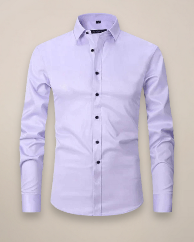 Men’s Long-Sleeved Shirt – Classic Structured Fit with Wrinkle-Free Finish