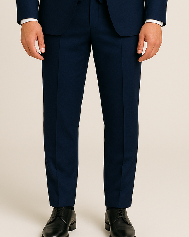 Men’s Navy Three-Piece Suit – Tailored Formal Suit