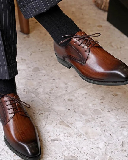 Men’s Oxford Dress Shoes – Closed Lacing – Pointed Toe