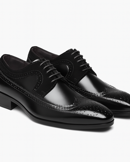 Men’s Oxford Dress Shoes with Wingtip Brogue Detailing – Formal and Smart Casual