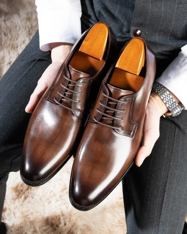 Men’s Oxford Wedding Shoes – Sleek Formal Lace-Up Dress Shoes