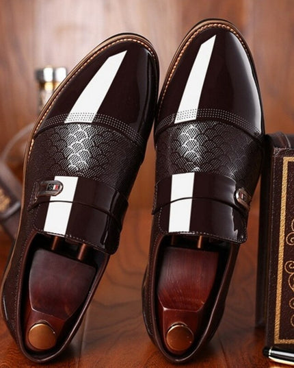 Men’s Patent Dress Shoes – Buckled Formal Foot Wear