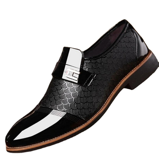 Men’s Patent Dress Shoes – Buckled Formal Foot Wear
